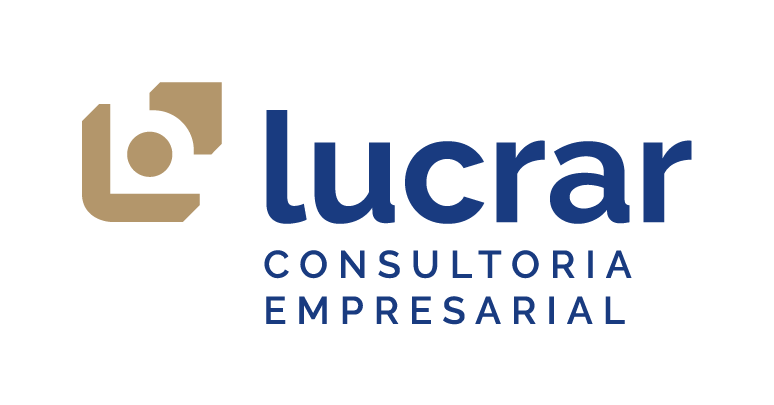 Logotipo Azul da Lucrar Consultoria em Gestão Empresarial de Mogi das Cruzes, SP